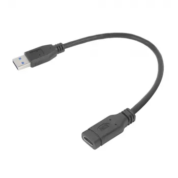 Adaptador USB ACT AC7460 conector macho USB-A a conector hembra USB-C de 24 pines, 20 cm, 5 Gbit/s