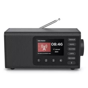 Radio personal Hama DR1001 digital DAB DAB+ FM 5W pantalla TFT