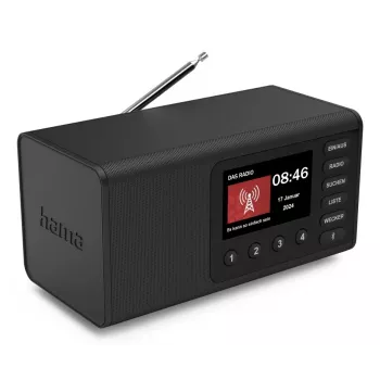 Radio personal Hama DR1001 digital DAB DAB+ FM 5W pantalla TFT