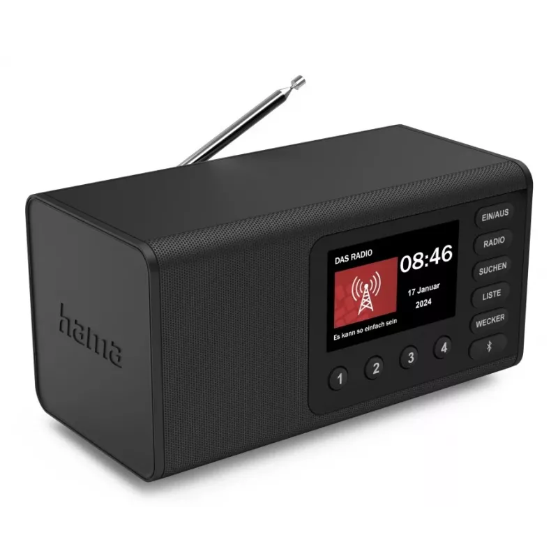 Radio personal Hama DR1001 digital DAB DAB+ FM 5W pantalla TFT