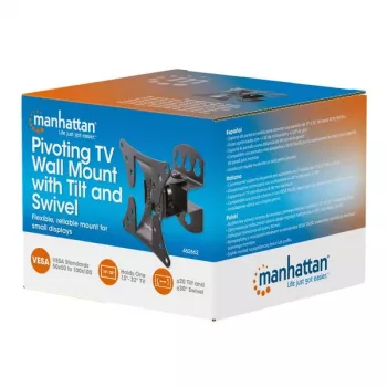 Soporte de pared orientable Manhattan para TV y monitores (inclinable y orientable), para pantallas de 13