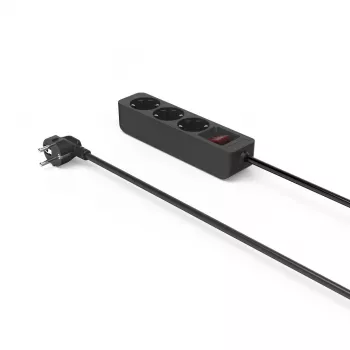 Hama 00223013 Alargador de corriente 1,4 m 3 salidas AC Interior Negro