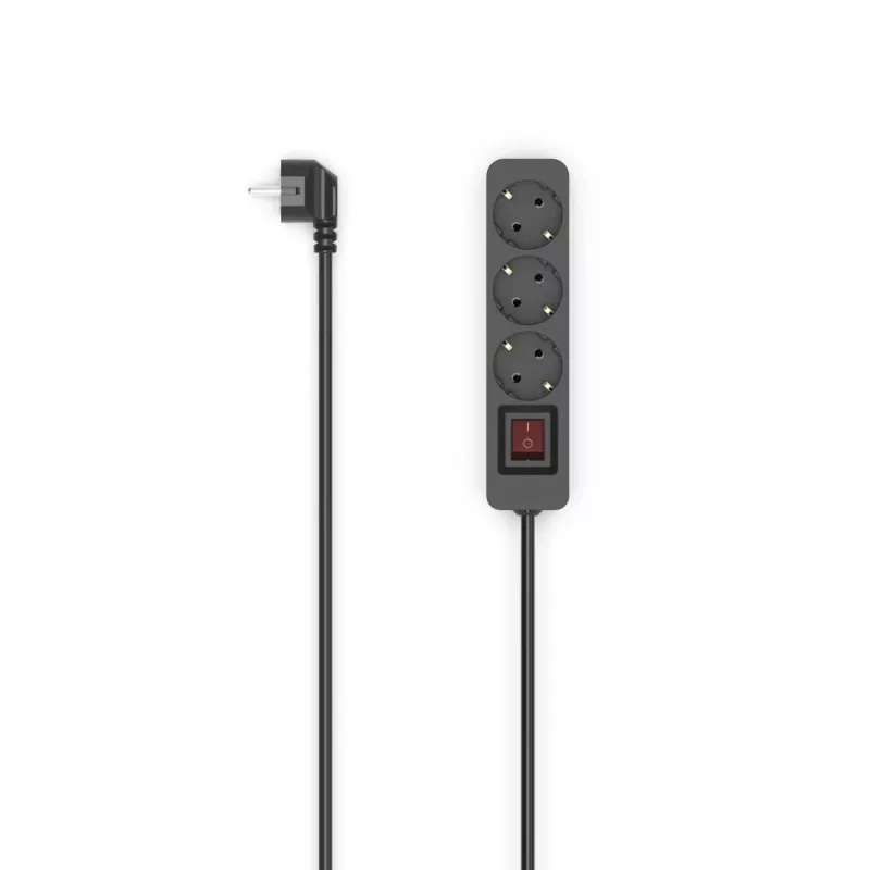 Hama 00223013 Alargador de corriente 1,4 m 3 salidas AC Interior Negro