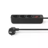 Hama 00223013 Alargador de corriente 1,4 m 3 salidas AC Interior Negro