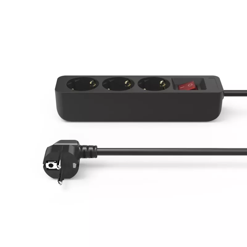 Hama 00223013 Alargador de corriente 1,4 m 3 salidas AC Interior Negro