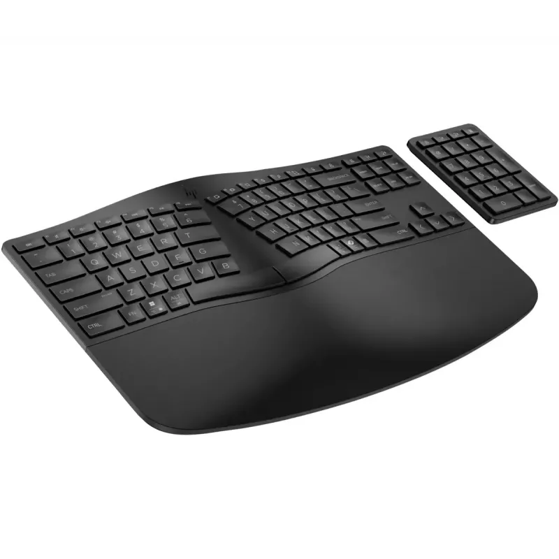 HP 960 Ergonomic Wireless Teclado Full-size 100% RF Wireless + Bluetooth Membrana Negro para casa