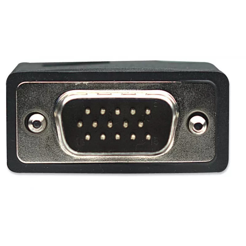 Manhattan Cable de monitor VGA (con núcleos de ferrita), 15 m, Negro, conector macho a conector macho, HD15, cable con especificación SVGA superior (totalmente compatible), el apantallamiento con núcleos de ferrita ayuda a minimizar las interferencias EMI para una mejor transmisión de vídeo, garantía de por vida