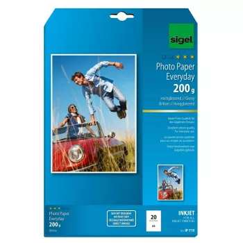 Papel de impresora A4 Sigel IP710 Gloss 20 hojas blanco
