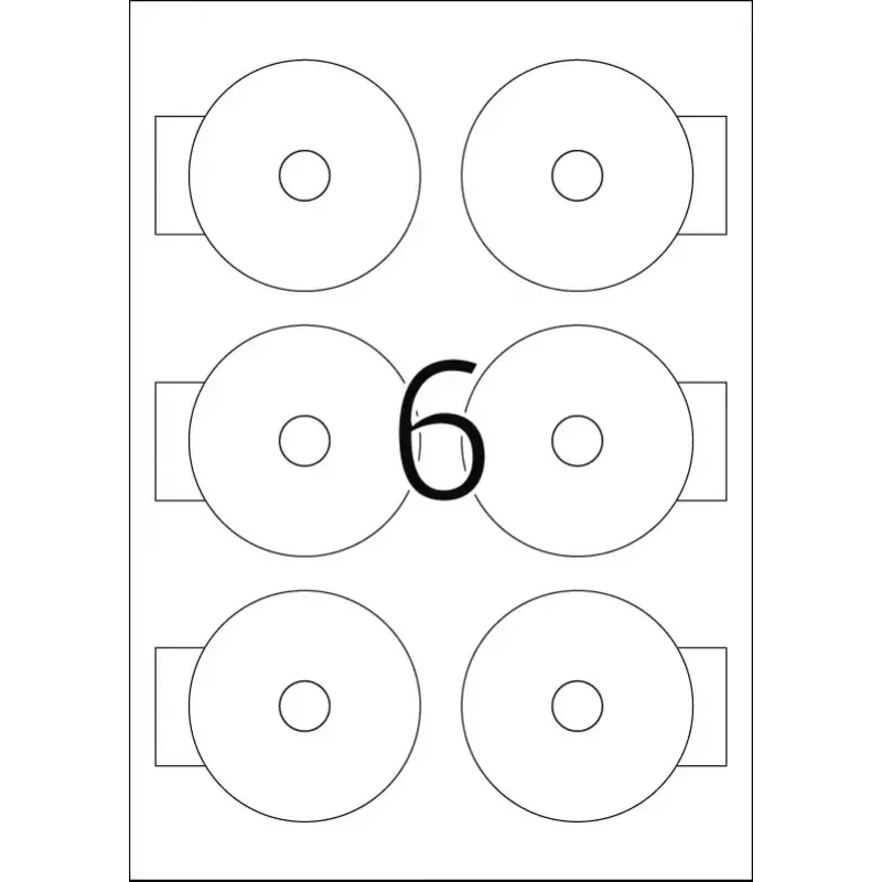 Etiquetas autoadhesivas HERMA CD Mini A4 Ø 78 mm