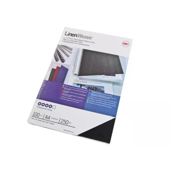 Fundas de encuadernación GBC LinenWeave 250 g/m² A4 negro (100)