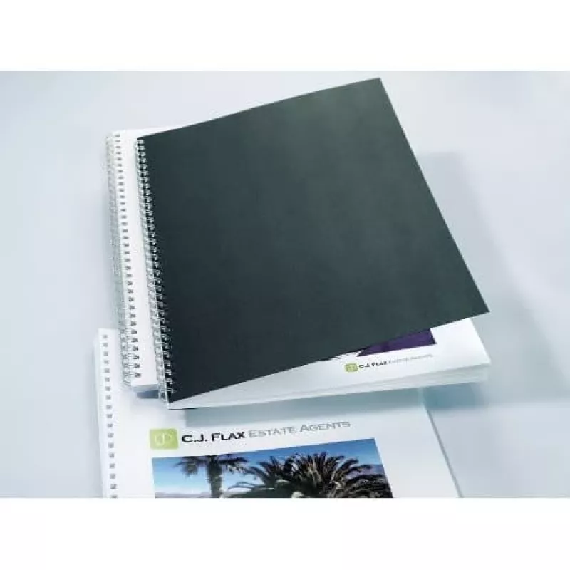 GBC LinenWeave CE050010 tapas de encuadernación, A4 (210 x 297 mm), 250 g/m², 100 uds., negras
