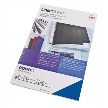 Tapas de encuadernación GBC LinenWeave 250 g/m² A4 azul rey (100), A4, azul, 250 g/m², 100 uds., Egipto