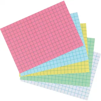 Fichas Herlitz 10901452 verde 100 uds. papel cuadriculado 170 g/m²