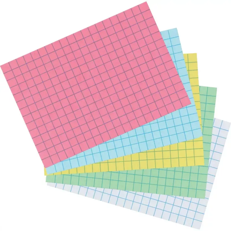Fichas Herlitz 10901452 verde 100 uds. papel cuadriculado 170 g/m²