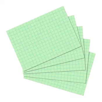 Fichas Herlitz 10901452 verde 100 uds. papel cuadriculado 170 g/m²