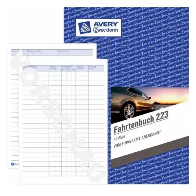Libro de administración Avery 223 azul blanco