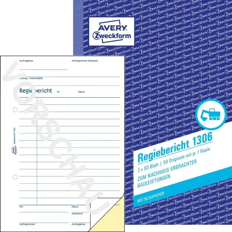 Formulario/libro de liquidación A5 Avery 1306