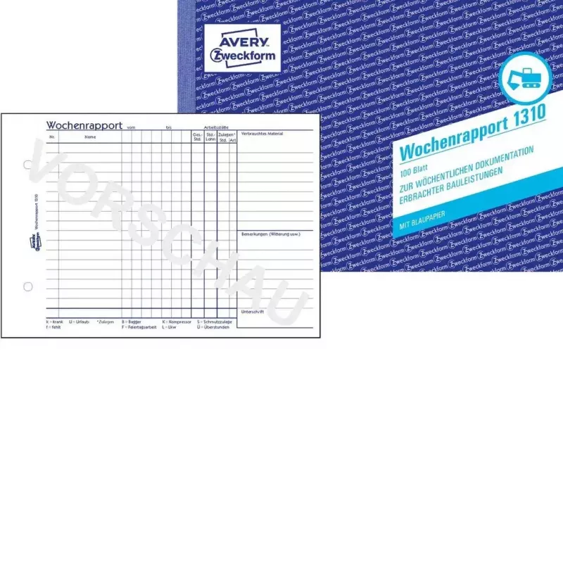 Libro de formularios de contabilidad A5 Avery 1310
