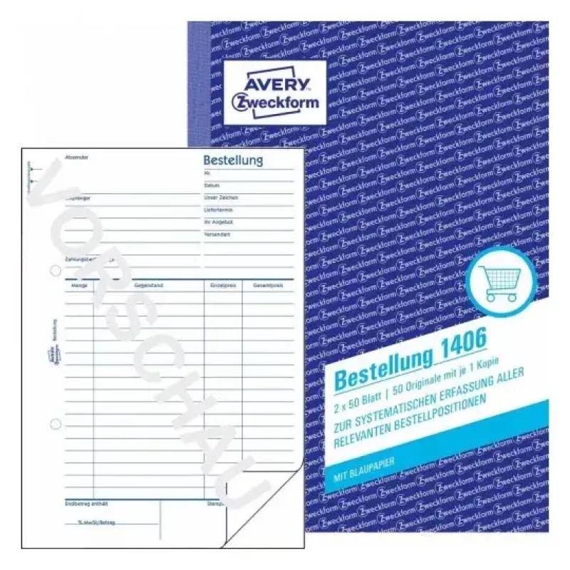 Formulario/libro de contabilidad A5 Avery 1406