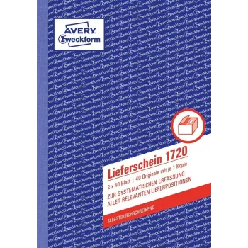 Libro de contabilidad AVERY 1720 A4 40 páginas