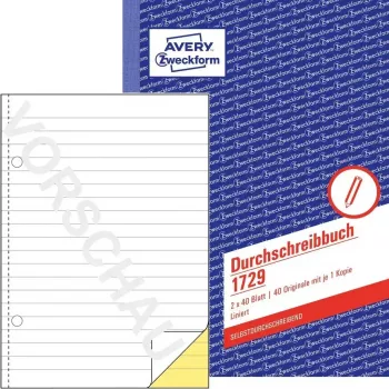Formulario/libro de contabilidad A5 Avery 1729