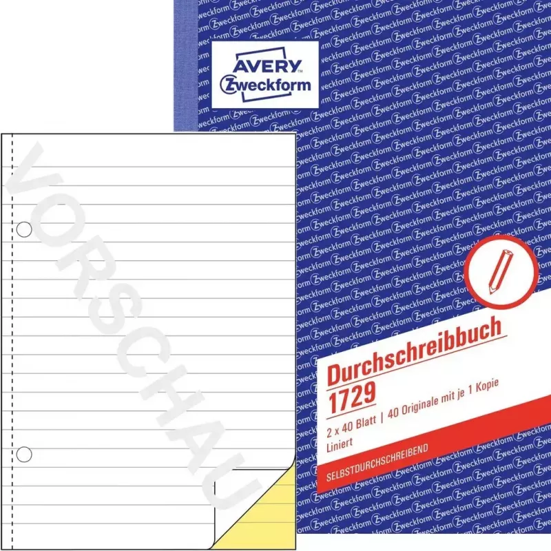 Formulario/libro de contabilidad A5 Avery 1729