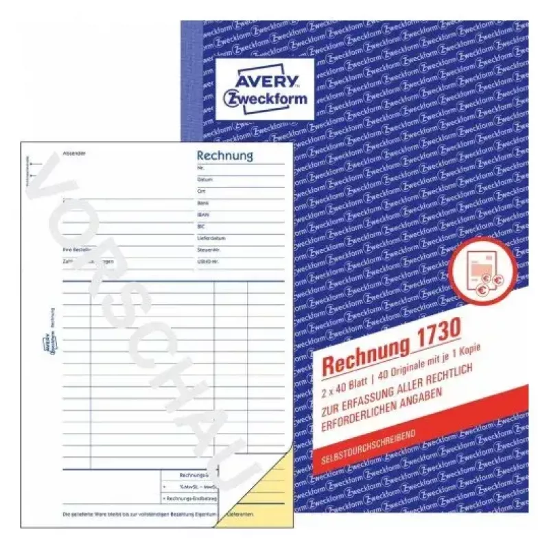 Formulario comercial Avery 1730