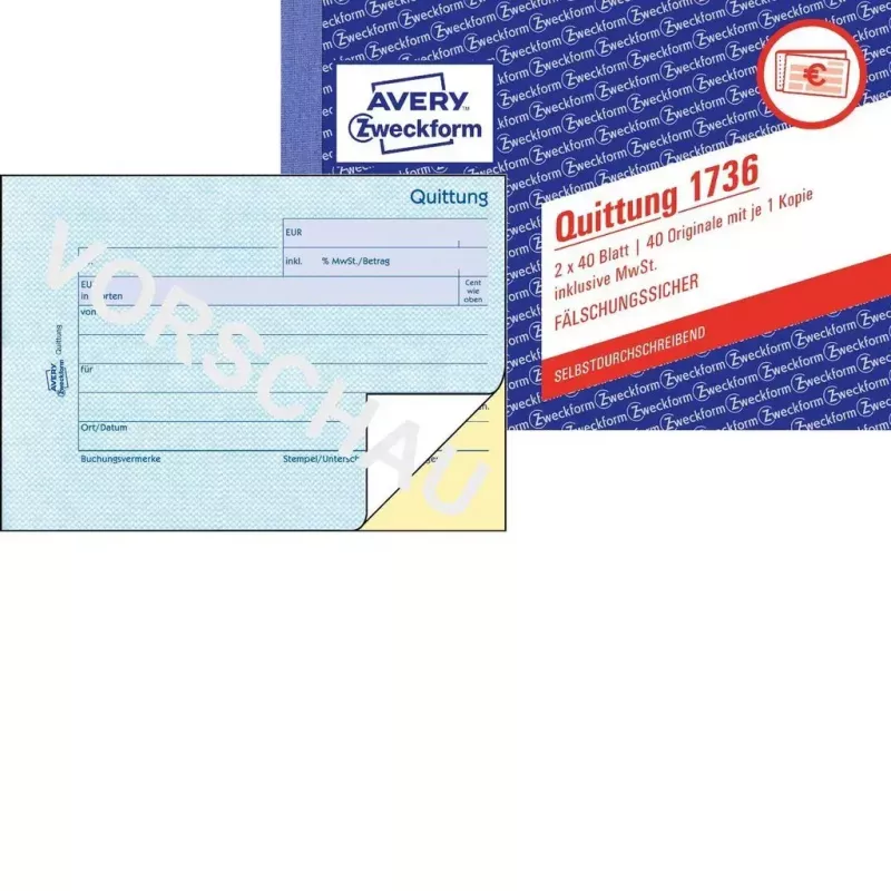 Libro de liquidación A6 Avery 1736