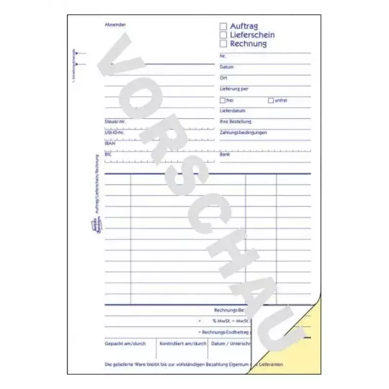 Formulario comercial Avery 1739