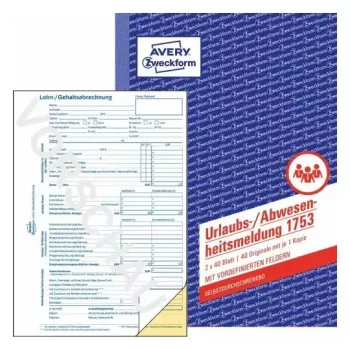 Formulario comercial Avery 1753