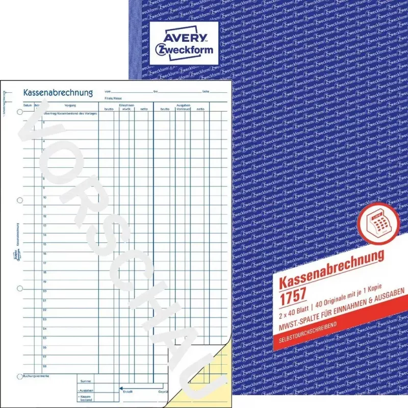 Formulario/libro de contabilidad AVERY 1757