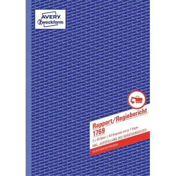 Formulario/libro de facturas AVERY 1769 A4 40 páginas