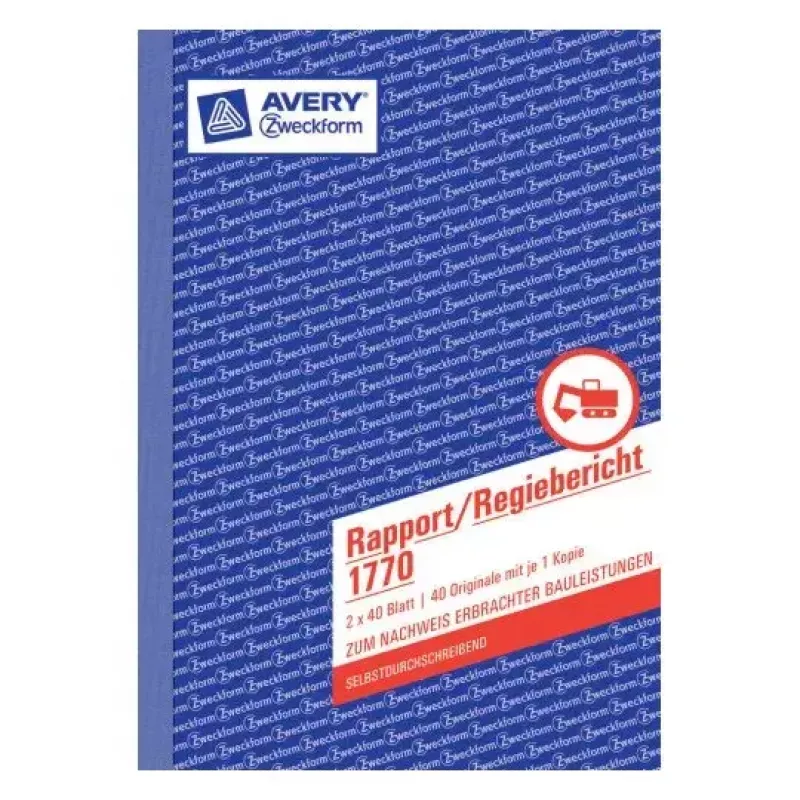 Libro de administración Avery 1770 azul blanco