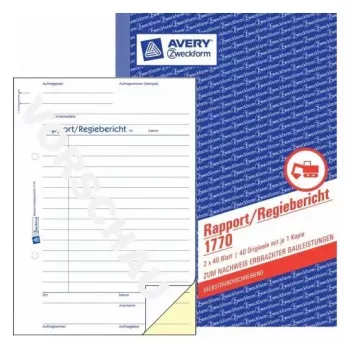 Libro de administración Avery 1770 azul blanco