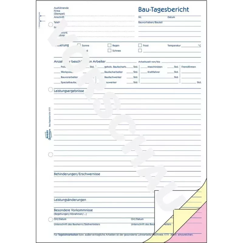 Formulario/libro de liquidación AVERY 1777 A4 40 páginas