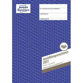 Avery Zweckform 2831 cuaderno de registro de formación, A4, 28 hojas