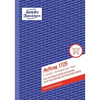 Libro de formularios de contabilidad AVERY 1721-5 A5 40 páginas