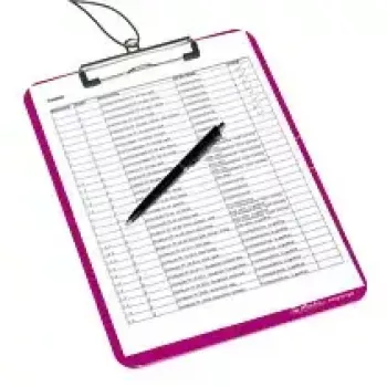 Tabla con pinza de plástico Herlitz 11226404 roja
