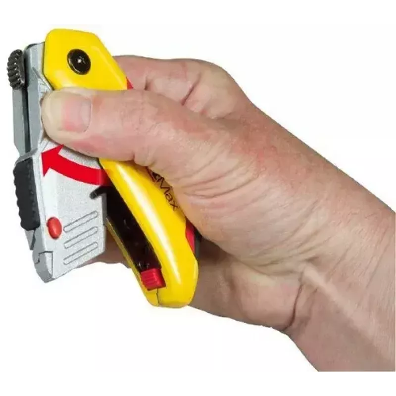 Cúter Stanley 0-10-825 negro metálico amarillo 14 cm hoja