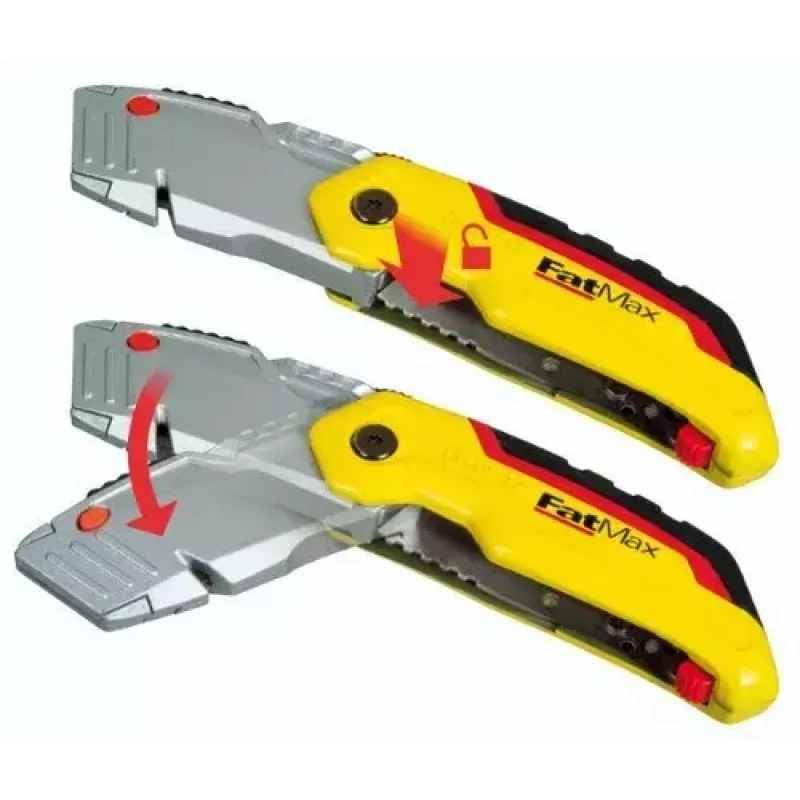 Cúter Stanley 0-10-825 negro metálico amarillo 14 cm hoja