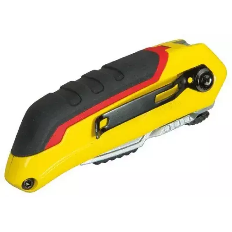 Cúter Stanley 0-10-825 negro metálico amarillo 14 cm hoja