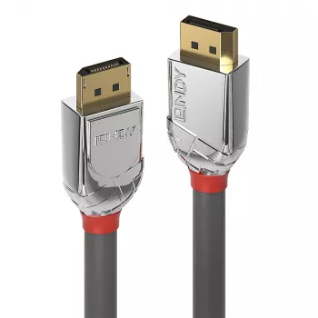 Cable DisplayPort 1.4 Lindy 0,5 m, Cromo Line, 0,5 m, DisplayPort, DisplayPort, conector macho, conector macho, 4096 x 2160 píxeles