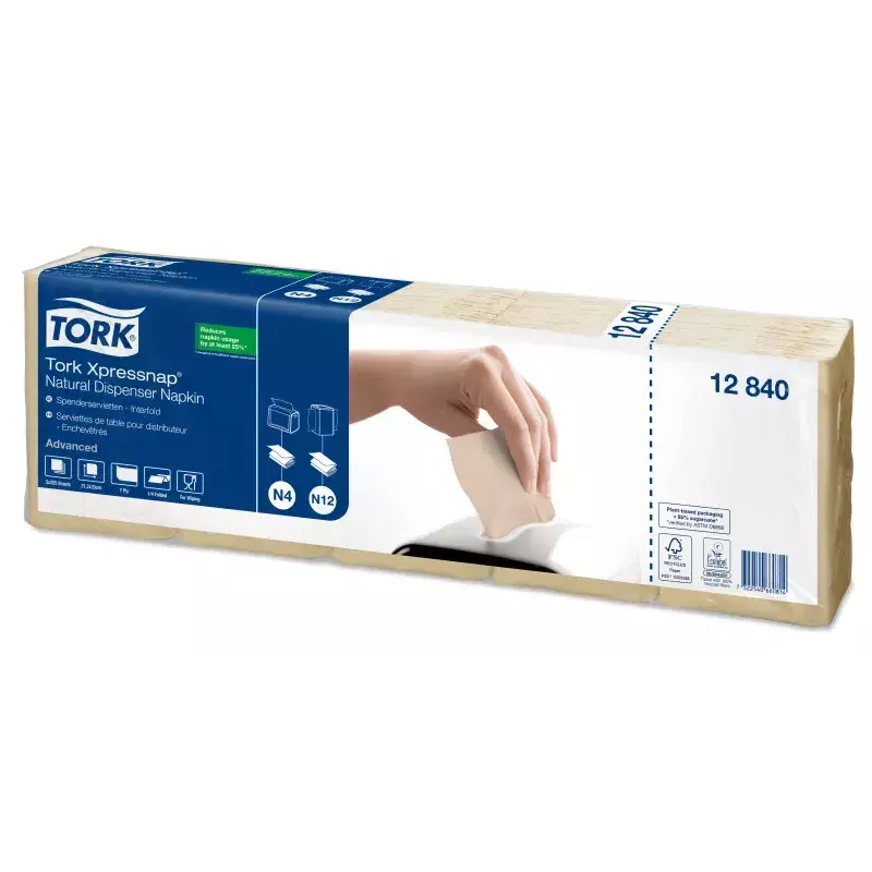 Servilletas de papel Tork 12840 natural 1125 uds.