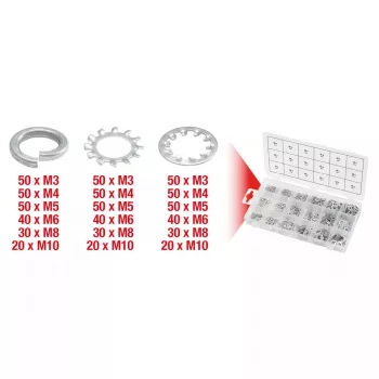 Juego de arandelas KS Tools 970.0240