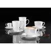 Ritzenhoff & Breker Snap BIANCO taza de capuchino de porcelana 0,3 L, juego de 4