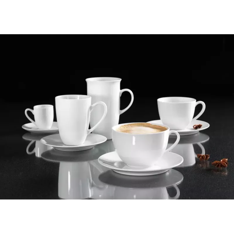 Ritzenhoff & Breker Snap BIANCO taza de capuchino de porcelana 0,3 L, juego de 4