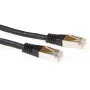 ACT Negro 1 metro LSZH SFTP CAT6A cable de red con conectores RJ45