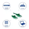 ACT Verde 1 m LSZH U/UTP CAT6 Cable de red Slimline para centro de datos sin lengüeta con conectores RJ45