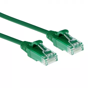 ACT Verde 5 metros LSZH U/UTP CAT6 Cable de red Slimline para centro de datos con conectores RJ45