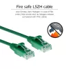 ACT Verde 5 metros LSZH U/UTP CAT6 Cable de red Slimline para centro de datos con conectores RJ45